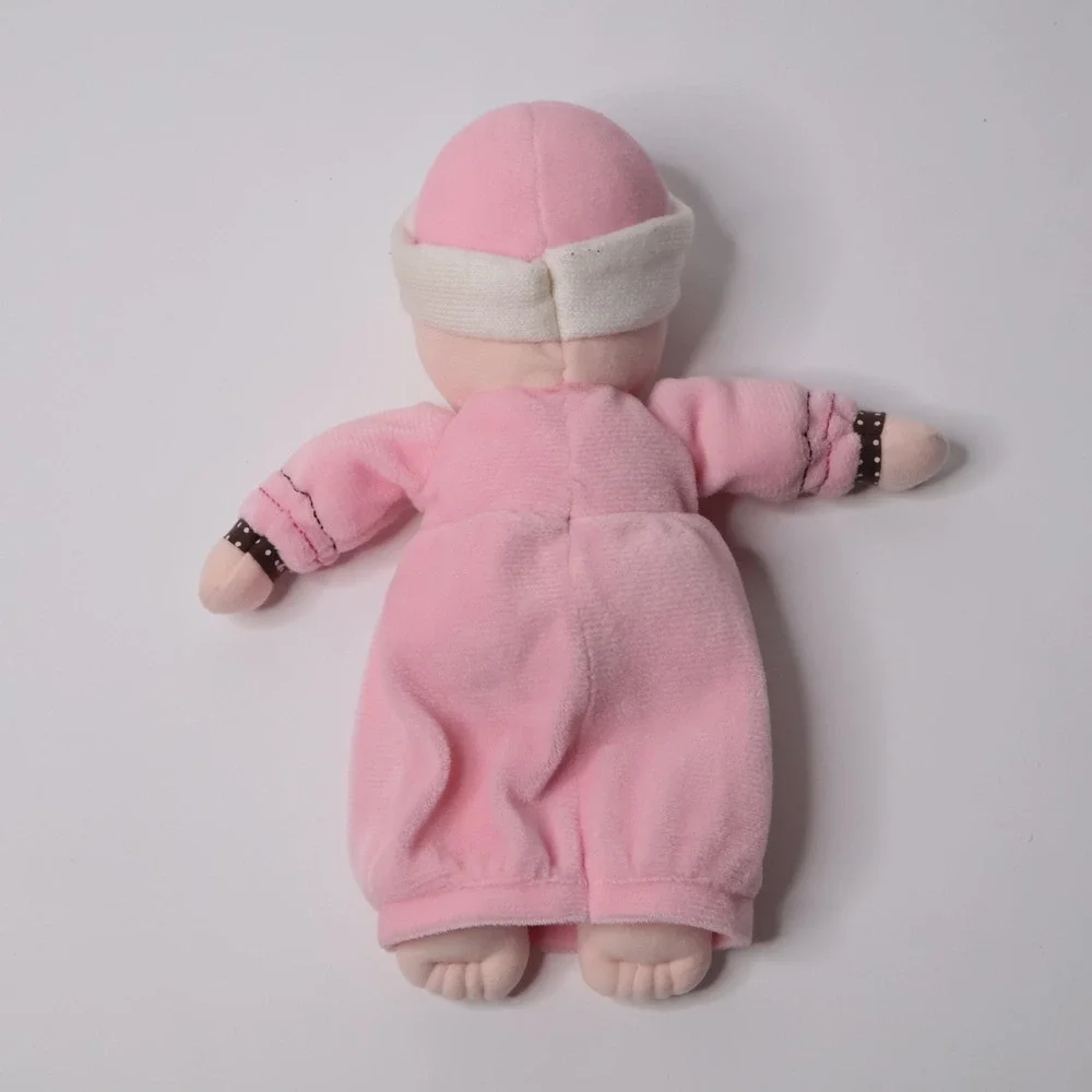 Carters‎ Pink Plush Baby Doll Heart Polka Dot Bow Soft Toy 10
